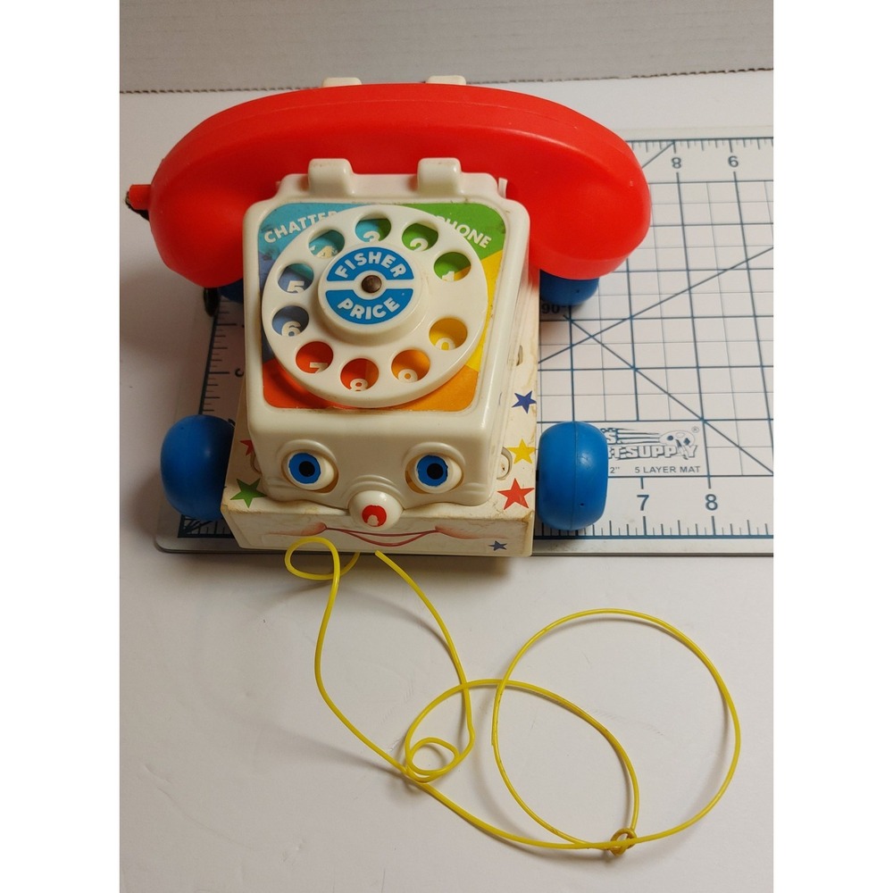 Vintage 1985 Fisher Price Chatter Telephone Pull Toy